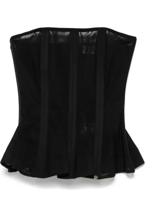 NISSA Top estilo corset traslúcido