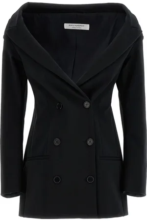 Serafini Blazer con doble botonadura y hombros descubiertos