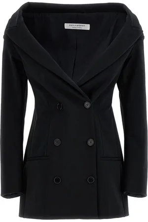 Serafini Blazer con doble botonadura y hombros descubiertos