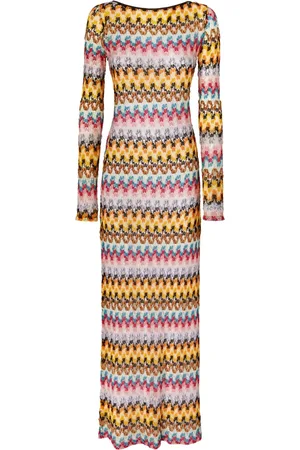 Missoni Vestido largo con diseño entretejido en zigzag