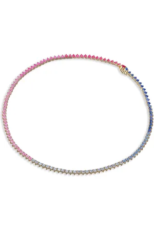Anabela Chan Collar Petite Magenta Eternity Heart en oro vermeil de 18kt