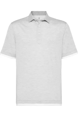 Brunello Cucinelli Playera tipo polo a capas