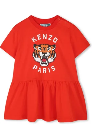 Kenzo Vestido con motivo Tiger
