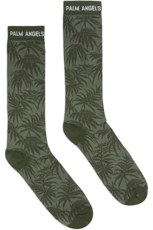 Palm Angels Calcetines con palmeras en jacquard