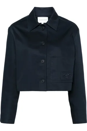 Maison Kitsuné Chamarra corta con logo bordado