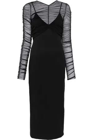 Patrizia Pepe Vestido midi a capas