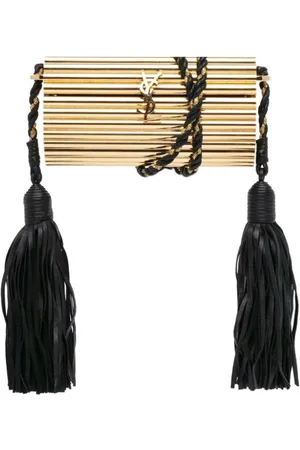 Saint Laurent Bolsa crossbody Ribbed Lambskin Fringe Monogram Opium Box 2016