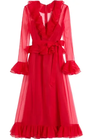 VALENTINO GARAVANI Vestido midi de organza