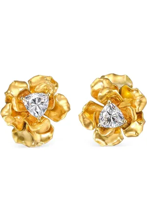 Anabela Chan Aretes Reine de Soleil en oro amarillo de 24kt