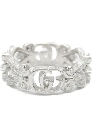 Gucci Anillo Flora en oro blanco de 18kt con diamantes 2010