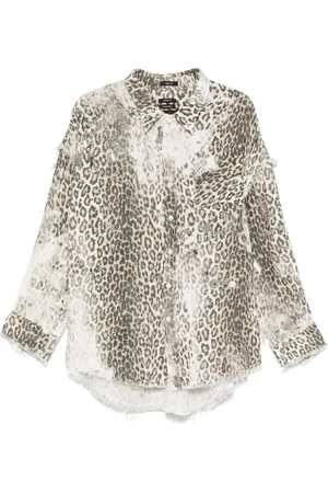 R13 Camisa con detalle de costuras
