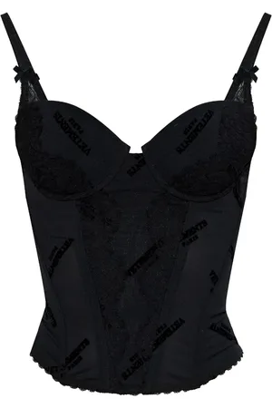 Vetements Corset con logo afelpado