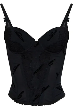 Vetements Corset con logo afelpado