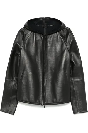 Emporio Armani Chamarra de cuero