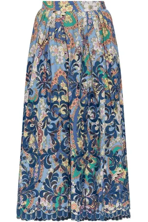 Etro Falda midi con estampado floral