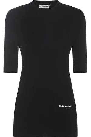 Jil Sander Vestido corto con logo estampado