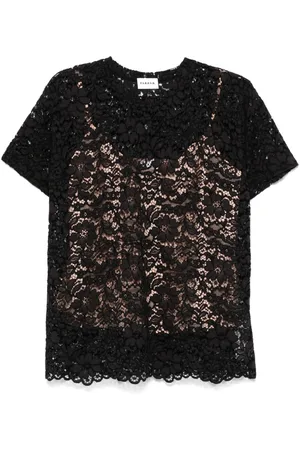 P.A.R.O.S.H. Playera de encaje