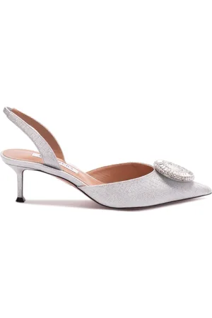 Aquazzura Zapatillas Crystal Hoop con tacón de 50mm