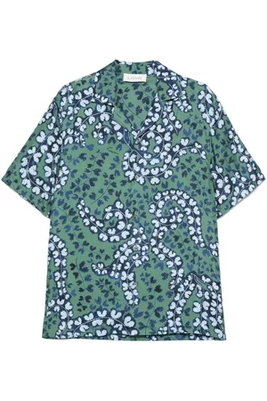 Lanvin Camisa con motivo de hoja