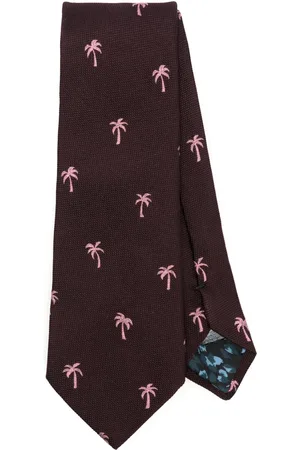 Paul Smith Corbata con palmeras bordadas