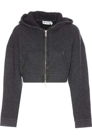 Self-Portrait Hoodie corta tejida