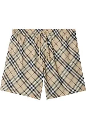 Burberry Shorts de playa con cuadros estampados