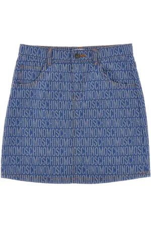 Moschino Falda corta con logo en jacquard