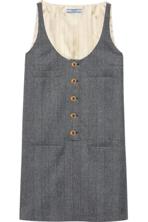 Prada Vestido corto a rayas diplomáticas