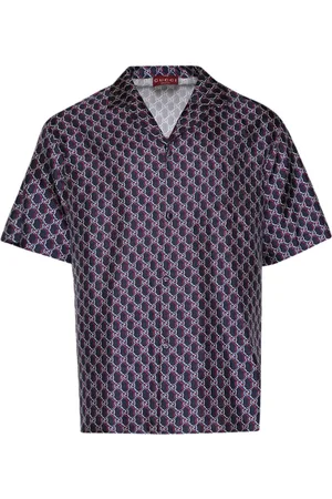 Gucci Camisa de seda con motivo GG