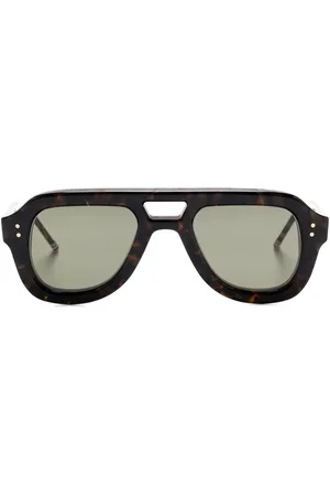 Thom Browne Lentes de sol estilo piloto