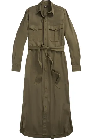 Ralph Lauren Vestido midi manga larga