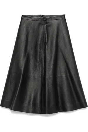 Balenciaga Falda midi en cuero