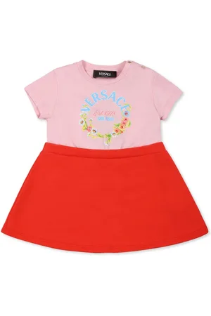 VERSACE Vestido con logo estampado