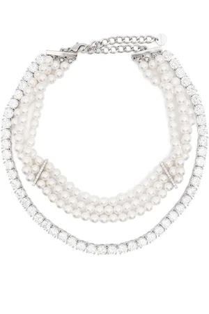 Self-Portrait Collar con detalle de perlas