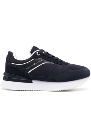 Tommy Hilfiger Tenis bajos de gamuza con logo en relieve