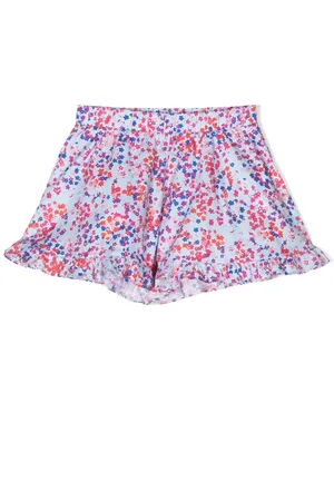 PHILOSOPHY DI LORENZO SERAFINI Shorts con dobladillo de volantes y estampado floral