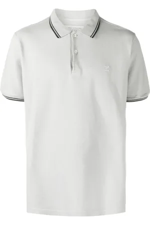 Maison Margiela Playera tipo polo con ribete de rayas