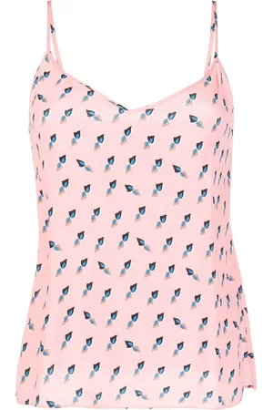 Diane von Furstenberg Top con estampado gráfico