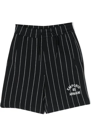 Emporio Armani Shorts con logo bordado y motivo de rayas
