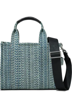 Marc Jacobs Bolsa The Washed Monogram Denim Tote pequeña