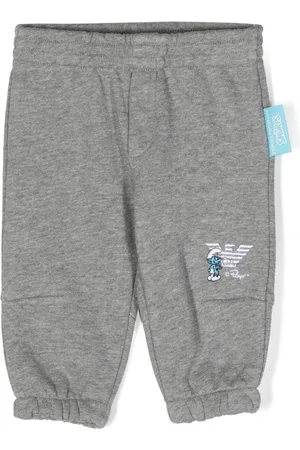 Emporio Armani Pants con bordado Smurfs