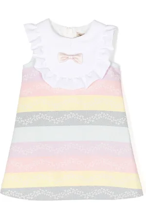 HUCKLEBONES LONDON Vestido con estampado arcoíris y volantes