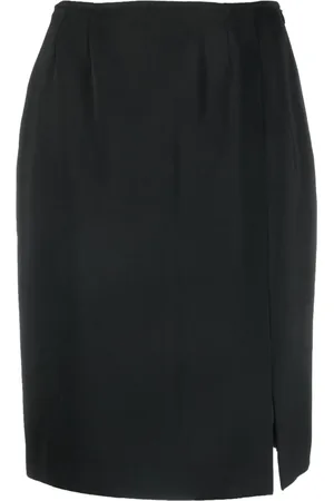 Saint Laurent Falda corta con abertura en la parte delantera