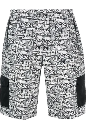 Palm Angels Shorts deportivos con estampado de onda