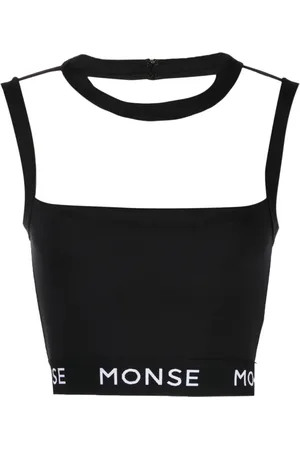 MONSE Top con paneles y logo estampado