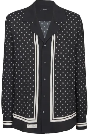Balmain Camisa manga larga con mascada del monograma