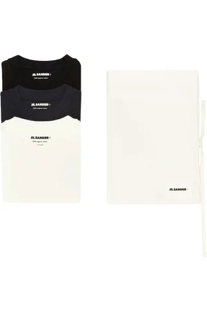 Jil Sander Set de tres playeras con parche del logo