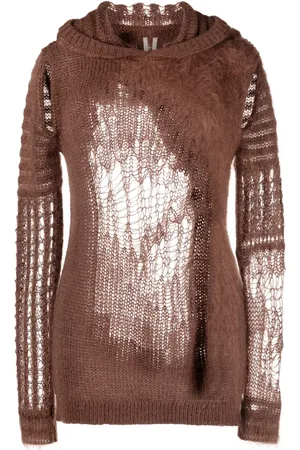 Rick Owens Hoodie con diseño de perforaciones