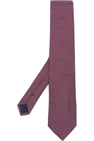 corneliani Corbata de seda con estampado geométrico
