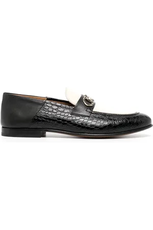 Salvatore Ferragamo Mocasines con efecto de piel de cocodrilo en relieve y motivo Horsebit
